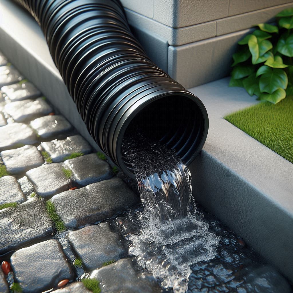 Yard with drainage and downspout issues