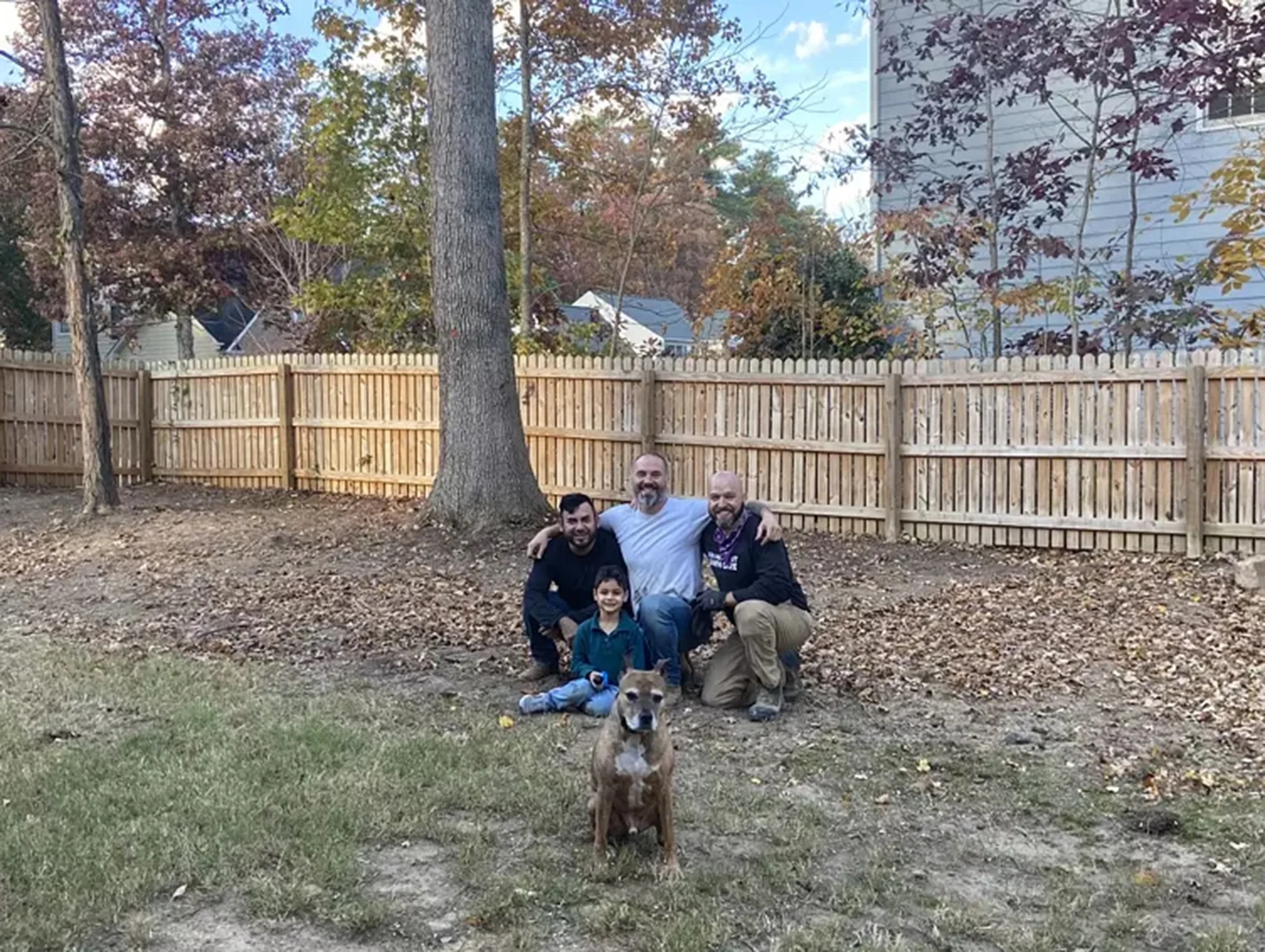 After property cleanup — reclaimed open yard